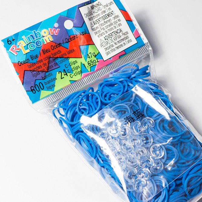 Резиночки для плетения браслетов &quot;Классик&quot; Голубые Rainbow Loom