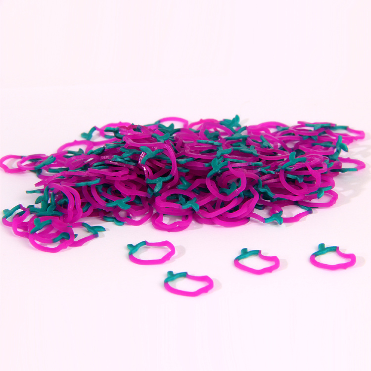 Резиночки для браслетов фигурные "iApple" Фиолетовые Loom Bands (200+)