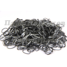 Резиночки для браслетов металлик Черный Loom Bands (600+)