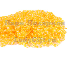 Резиночки для браслетов двухцветные Оранжевые Loom Bands (600+)