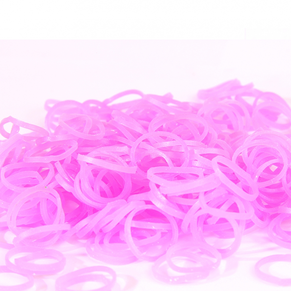 Резиночки светящиеся в темноте Светло-Розовый Loom Bands (600+)