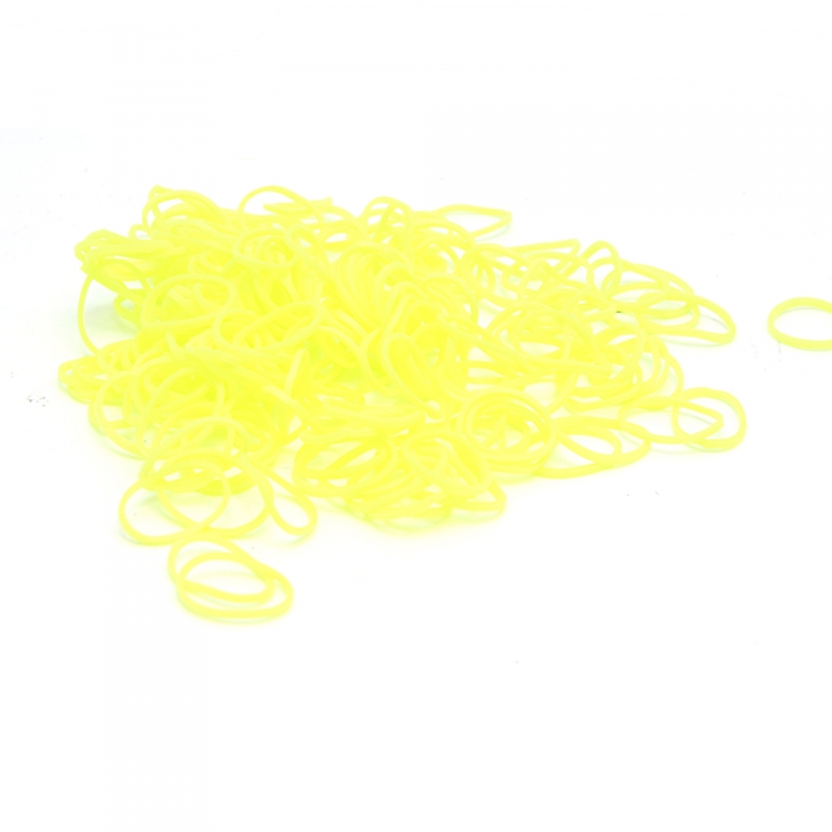Резиночки для плетения светящиеся в темноте Светло-Желтый Loom Bands (600+)