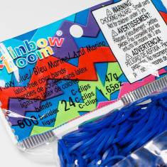 Резиночки для плетения браслетов "Классик" Синие Rainbow Loom