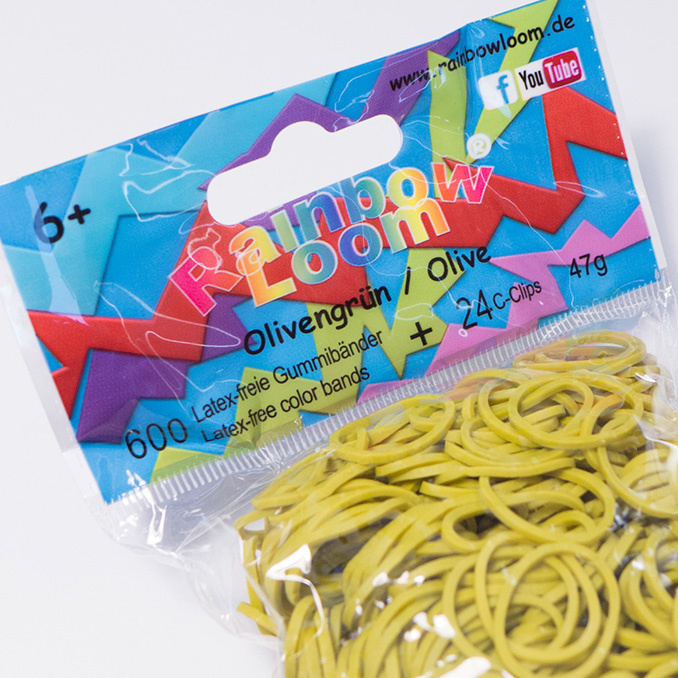 Резиночки для плетения браслетов "Классик" Оливковые Rainbow Loom
