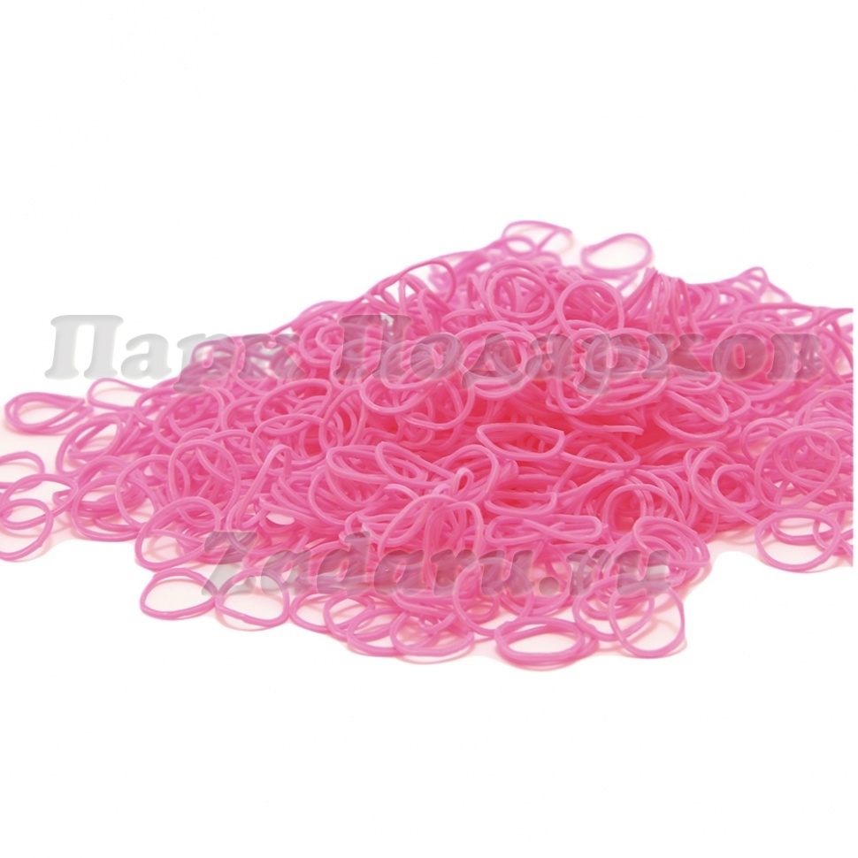 Резиночки для плетения светящиеся в темноте Розовый Матовый Loom Bands (200+)