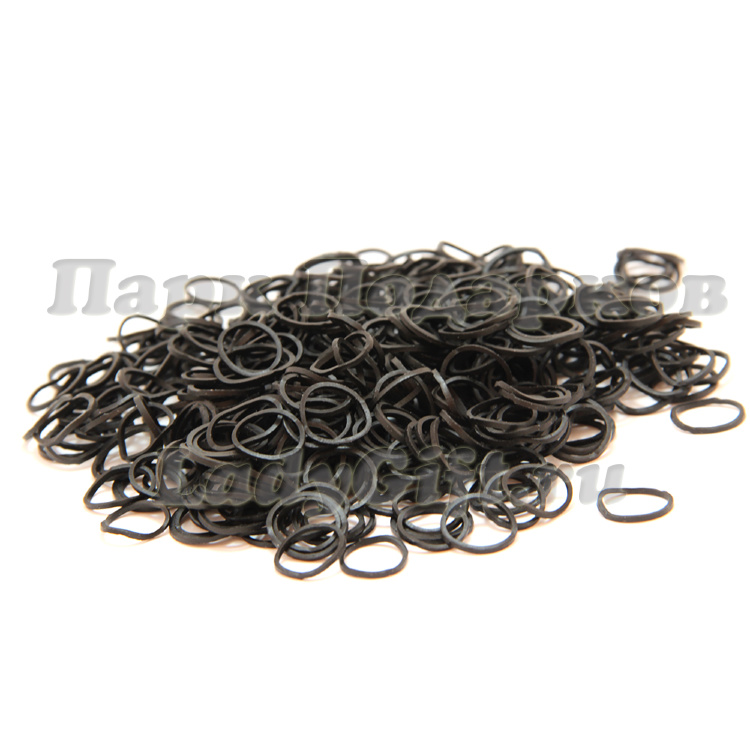 Резиночки для плетения браслетов Черные Loom Bands (600+)
