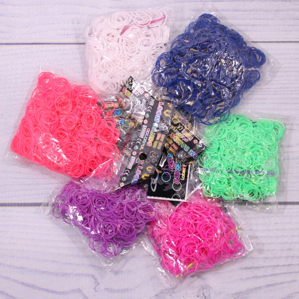 Резиночки для плетения браслетов Классические Loom Bands (600+)