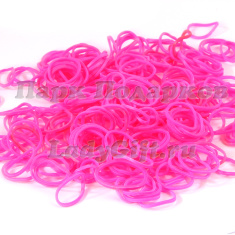 Резиночки для плетения браслетов Ярко-Розовый Loom Bands (500+)