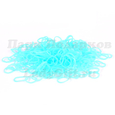 Резиночки для плетения светящиеся в темноте Голубой Loom Bands (200+)